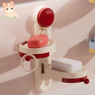 Home Suction Cup Rotating Soap Dish, Dopamine Wall-Mounted Soap Holder