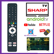Compatible Sharp 4K Google UHD TV Remote Control FJ1X SH810V Smart Android TV Remote Sharp