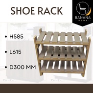 OPEN SHOE RACK 3 TIER RAK KASUT KAYU 3 TINGKAT MURAH & KUKUH