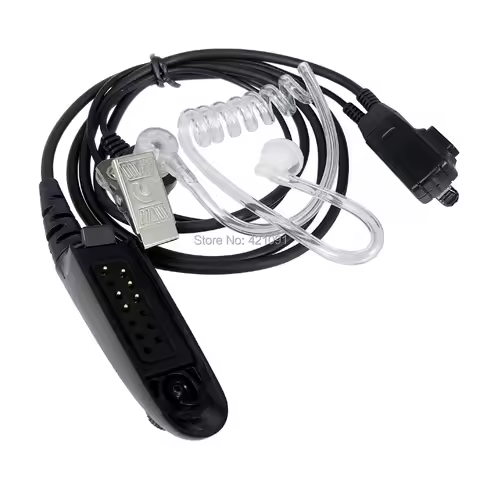 Motorola Air Acoustic Tube Earpiece Headset Mic for Motorola GP328 GP338 GP340 GP380 PRO5450 PRO5150