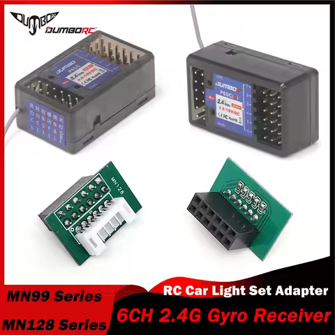 DUMBORC 6CH 2.4G P6DC P6DCG Gyro Receiver RC Car Light Set Adapter Lamp for MN Series MN128 MN78 MN9
