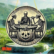 In phẳng 2D, Not3D, PHẲNG 2D, Phẳng 2D, 1 mảnh trang trí Halloween Gothic đầu lâu bí ngô biển báo tr