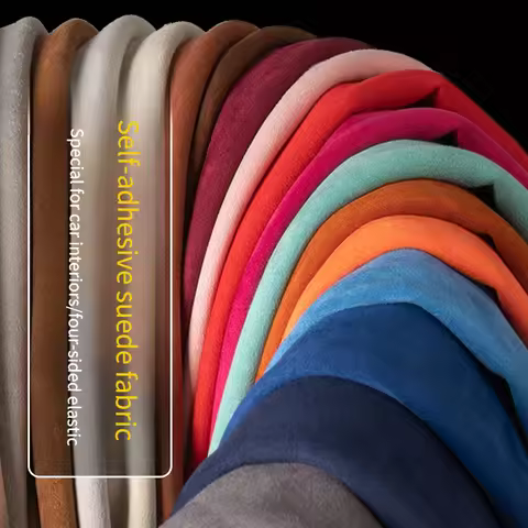 4 Sides Elastic Self-adhesive Suede Fabric By The Meter for Car Interior Modification Upholstery Cou