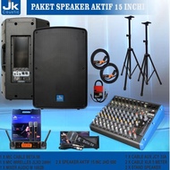 JETE-25 PAKET SPEAKER AKTIF 15INC JK COUSTIC PAKET KARAOKE