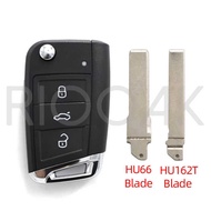 Suitable for 3-Button Volkswagen Skoda and other Remote Control Car Key Blade Key Shell HU66/HU162T 