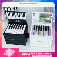 Jay Chou Piano Desk Calendar Weekly Calendar Card with Piano Notation Can Play 2024 Desk Calendar Birthday Gift Ornaments Educational Toys