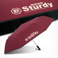 TDN極度強悍降溫黑膠自動開收傘超大自動傘抗UV晴雨傘(良品紅)