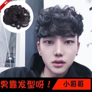 Rambut palsu blok rambut gantian kepala lelaki rambut palsu rambut asli atas potongan rambut versi K