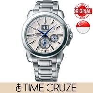 [Time Cruze] Seiko SNP159 Premier Kinetic Perpetual 100M Stainless Steel White Dial Men Watch SNP159P1 SNP159P