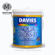 Davies Aqua Gloss It (18 COLORS) Odorless Water Based Paint 1 Liter 100% Acrylic Quick Dry Enamel