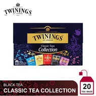 Twinings Classic Tea Collection - 20 Tea Bags (English Breakfast,Lady Grey,Prince of Wales,Pure Darj