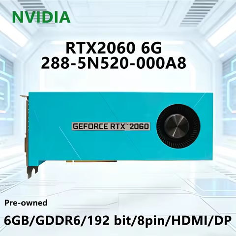 RTX 2060 6GB GPU For Acer NVIDIA 288-5N520-000A8 6GB GDDR6 Graphics Card 256bit PCI-E 3.0 HDMI DP DV