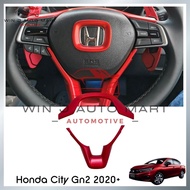 Honda City Gn2/Gn5 2020-2024+ Matte Red Trim Steering Wheel Cover Decoration Protector