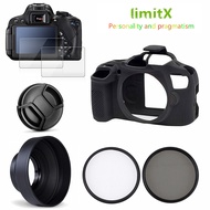 Silicone Camera Case Bag LCD Glass UV CPL Filter  Hood For Canon EOS 2000D 4000D 1300D 250D 200D T100 T7 T6 SL2 SL3 18-55Mm