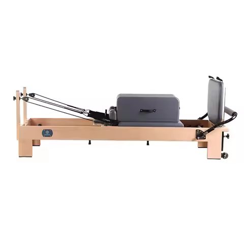 YTYIN ONEMAX Wooden Pilates Reformer for Home Use, Ideal for Full Body Workout, Fitness & Health Imp