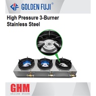 High Pressure Stainless Steel 3 Burner Gas Stove *Packed Bubble wrap