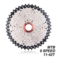 ⓞMTB 9 Speed 11-42T Cassette Mountain Bike WIDE RATIO 9S 27S  Freewheel Compatible for Shimano M a♞