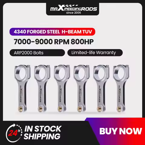 Forged 4340 H-beam Connecting Rods for BMW M20 M20B27 325e 2.7L 6cyl 5.118"