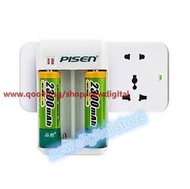 PISEN Rechargeable Battery Kit No. 5 Camera 2 AA rechargeable batteries AA 2300 mA battery charger