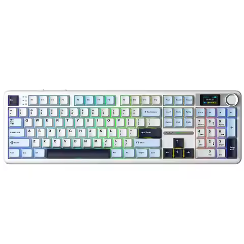 AULA F108 PRO Esports Gaming Mechanical Keyboard Three Mode Custom Multi-Knob RGB Backlight Keyboard