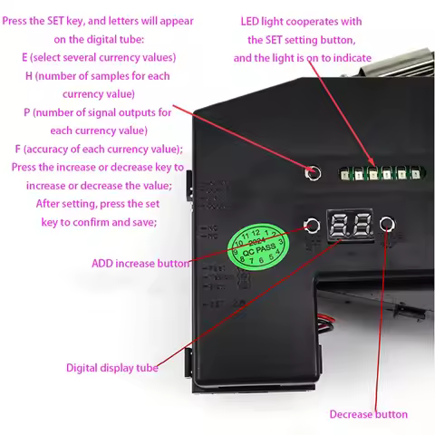 1Pc 616 Multi Coin Slot Acceptor Electronic Roll Down Coin Acceptor Selector Mechanism Arcade Game T