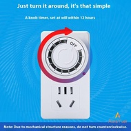 [AuraYuer] 12/24 Hours Cyclic Timer Switch Kitchen Timer Outlet Loop Universal Timing Socket Mechani