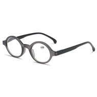 กรอบทรงกลมแว่นตาสำหรับผู้อาวุโสแว่นสายตายาวผู้ชายแฟชั่นแว่นอ่านหนังสือสตรี + 100 + 150 + 200 + 250 + 300 + 350 + 400