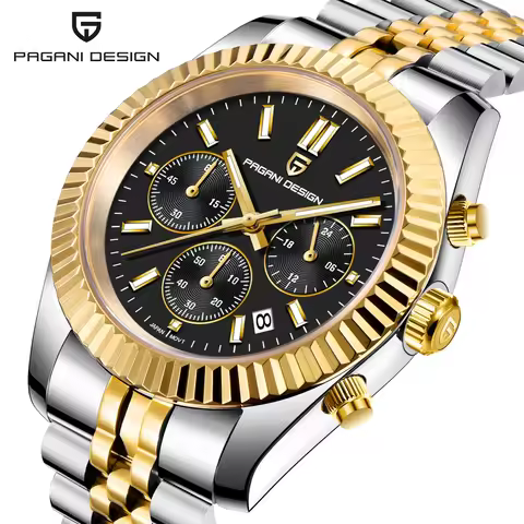 PAGANI DESIGN 2025 New PD1814 quartz watch VD53 thick 12mm stainless steel C3 sapphire watches for m