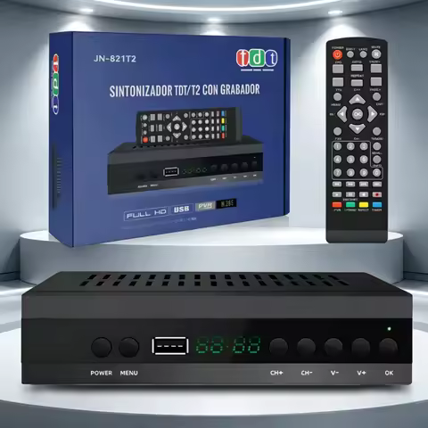 2026 New JN-821T2 DVB-T2 Receiver | H.265 HEVC Full HD Digital TV Decoder with USB PVR Recording & R
