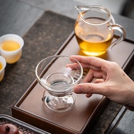 Handmade Glass Tea Drain Tea Filter Integrated Tea Separator Filter Funnel Tea Water Separation Tea 