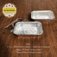 Aluminum Foil Food Container 360ml PREMIUM + Lid (5 sets) 4438-P