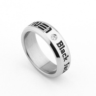 2NE1 BLACKJACK BACK Titanium Steel Ring Stainless Steel Finger Ring Necklace