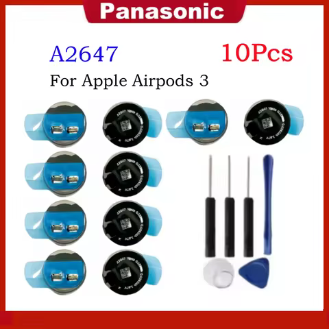 10pcs A2647 Replace battery for Apple Airpods 3 Air pods 3 A2564 A2565 airpods 3rd replacement batte