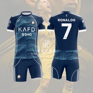 Alnassr 3rd Home Navy Kids Jersey Dryfit Football Suit Hot Safe 3-13 Years