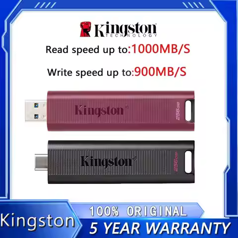 Original Kingston DataTraveler Max USB 3.2 Gen 2 Series Flash Drive USB-C USB-A Pen Drive 256GB 512G