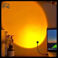[8C11] LED Sunset Lamp Nightlights USB Projector Birthday Party Decoration Mood Lights For Bedroom L