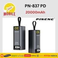 Pineng PN-837PD (20000 mAh) Powerbank Built in Cables, Quick Charge 130W also for Charging Laptop