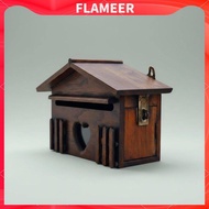 [FlameerMY] Brown Wood Wall Mailbox Country Style Exterior Mail Box Door Slot for Outdoor Parcel Gar