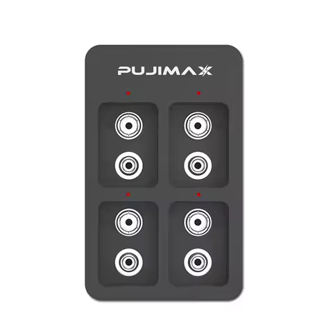 Smart Battery Charger USB Independent Slot Adapter 4 Slots 9V 6F22 For Ni-MH/Ni-Cd/Li-ion Lithium Re