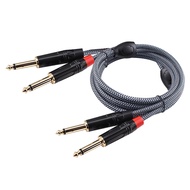 6.35mm to dual 6.35mm Audio Cable for Electronic Guitar Mixer Amplifier1.5m/3m/5m