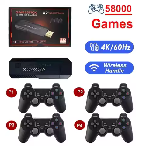 X2 GD10 Pro 4K Retro Game Console 2.4G Dual Wireless - 256GB 30000+ Games for PS1/N64/PSP, Portable 