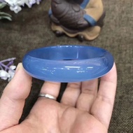 100 real jade bangles 7A blue chalcedony women bangle jade bracelet bangles jade amethyst add certif