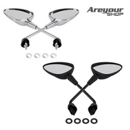 Areyourshop กระจกมองหลังรถจักรยานยนต์ซ้ายและขวาสำหรับ Vespa Sprint 2T 4T 2V 3V 4V 50 125 150 GTS300