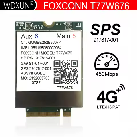 T77W676 917817-100 LT4220 X12 LTE 4G WWAN M.2 450Mbps LTE Modem For HP Elite X21013 G3 EliteBook X36