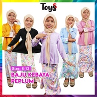 Toyss Baju Kebaya Peplum Baju Kebaya Budak Perempuan Baju Raya 2024 Budak Kebaya Budak Perempuan Keb
