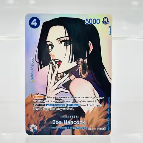 One Piece EN OP01-078 Boa Hancock DIY Foil Texture Premium Anime Collection Card