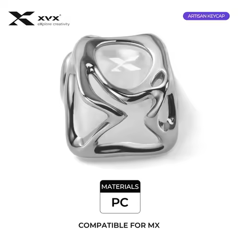 XVX Venom Liquid Metal Electroplated Keycaps Sliver Electroplating Process Cross-interface ABS Mater