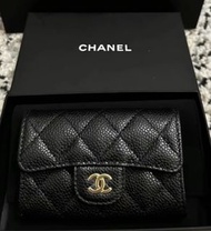 Chanel Classic flap card holder 黑金