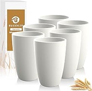 BUSOKIP Drinking Glasses 20 OZ Tumbler Large Cups Wheat Straw Cups Set of 6 | Alternatives to Plasti