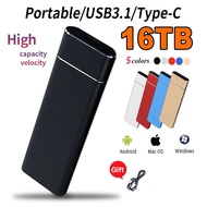 Original Portable SSD External Hard Drive 1TB 2TB High Speed Solid State Hard Disk Type-C USB 3.0 Electronics for Laptop/Phone